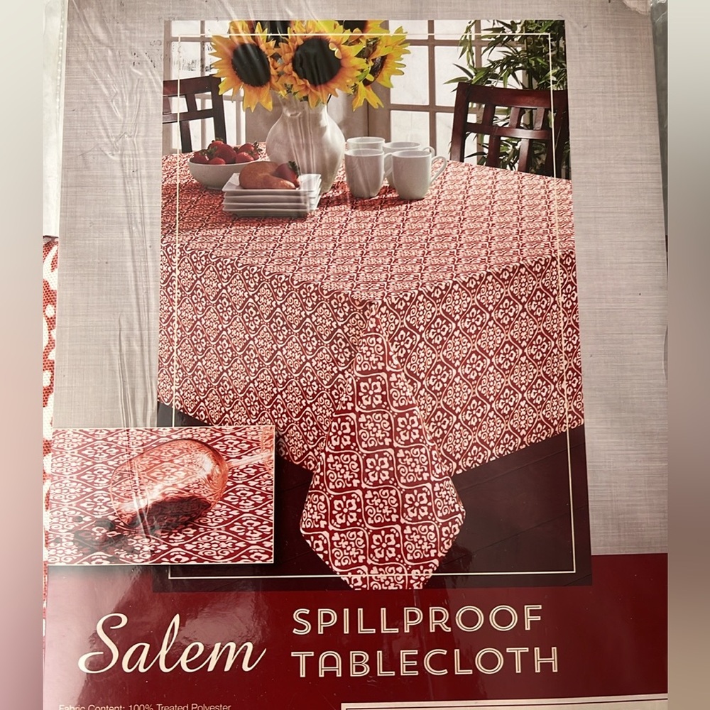 Benson Mills Salem Spill proof New Tablecloth
